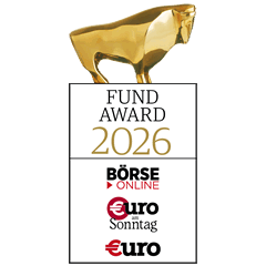 Ratingsiegel für den Fund Award 2025 von EURO und Börse online